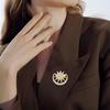 Zinc Alloy Brooch Pin, Moon Star Shape Lapel Badge with Rhinestones Inlaid, Decorative Collar Pin for Sweaters Collars Hats Bags Coats Scarves