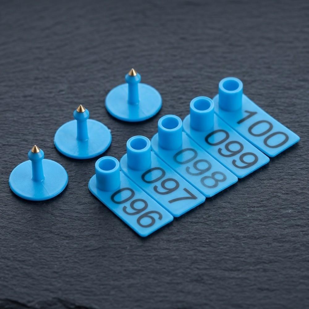 100Pcs Flexible Numbered Cattle Ear Tags PP Livestock Identification Card Livestock Ear Tags Fox