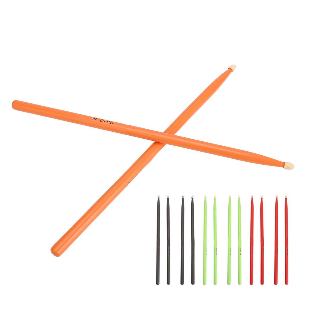 2 Pairs Drumsticks Wooden 5A Colored for Kids Adults Beginners Drum Set Practice DS-09