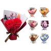 2 Heads Mini Aromatherapy Soap Rose Bouquet Scented Artificial Flower Arrangement for Women Romantic Preserved Floral Gift for Women Mom