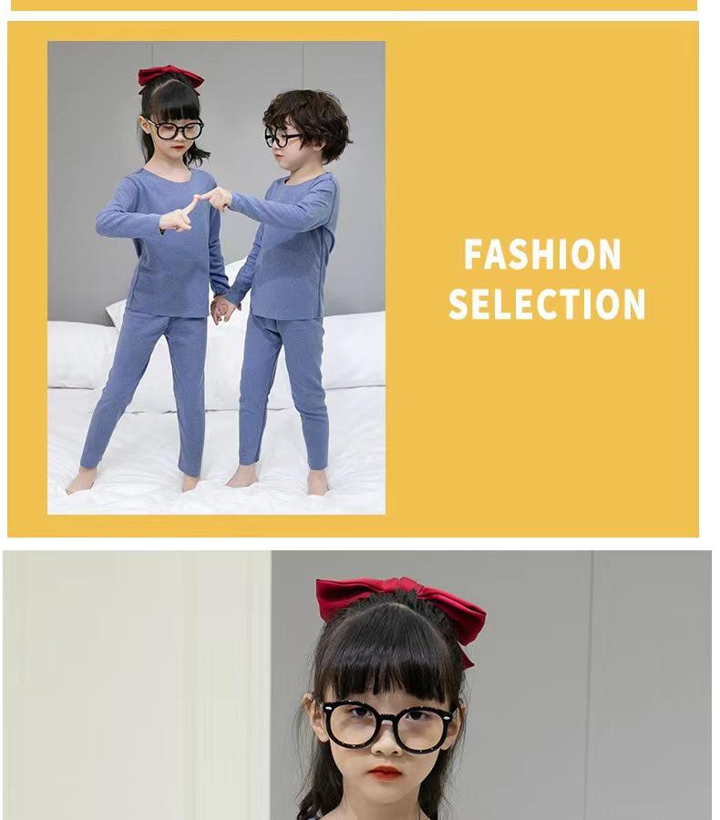 Children's Fleece-Lined Double-Sided Warm Underwear Set