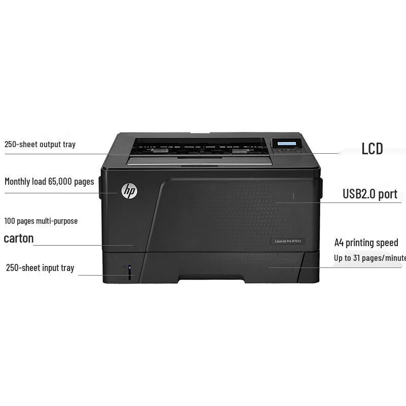 HP M701n A3 Black and White Laser Printer CN plug (adapter included)