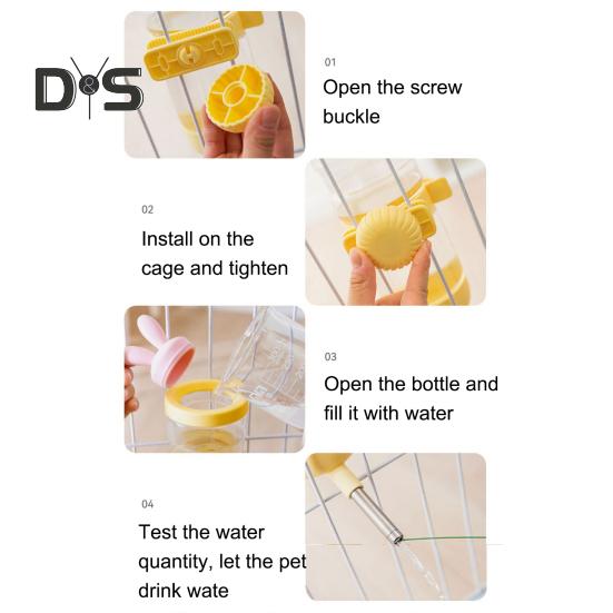 550/950ml Hamster Water Bottle No Drip Small Animal Cage Water Dispenser Automatic Drinking Feeder for Rabbits Ferrets Guinea Pigs Hamsters Hedgehogs