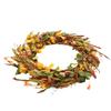 Fall Wreath for Front Door Artificial Farmhouse Autumn   Wreath with Wildflower for Indoor Outdoor Holiday Decor