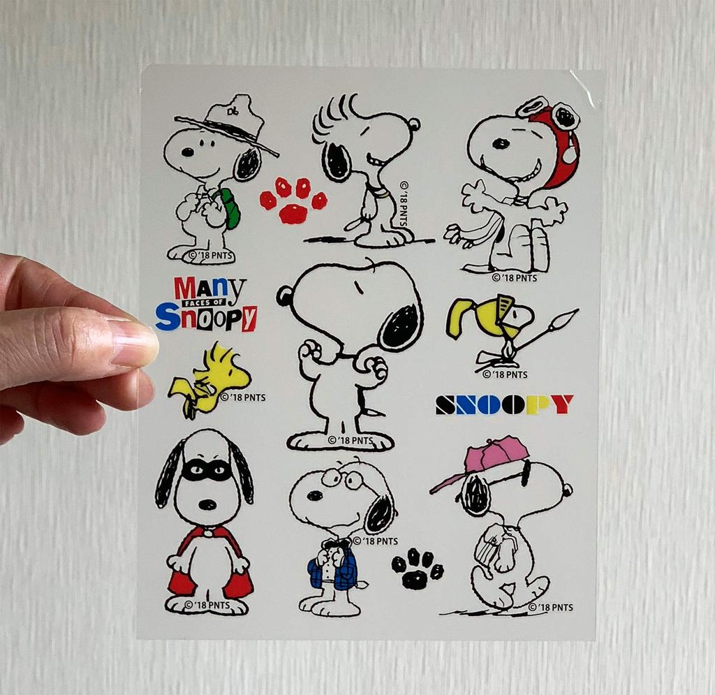 AXS SNOOPY Transfer Black SNS-63 Sticker, 1-Point Color, Characters,