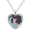 Perfect Blue Anime Movie Cartoon Glass Heart-Shape Pendant Necklace Cass Heart Shape Pendant Necklace Jewelry Charm Collect Gift