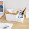 Simple and Modern Desktop Tissue Drawer, Home Restaurant Napkin Tube, Tea Table Remote Control with Separate Storage Box