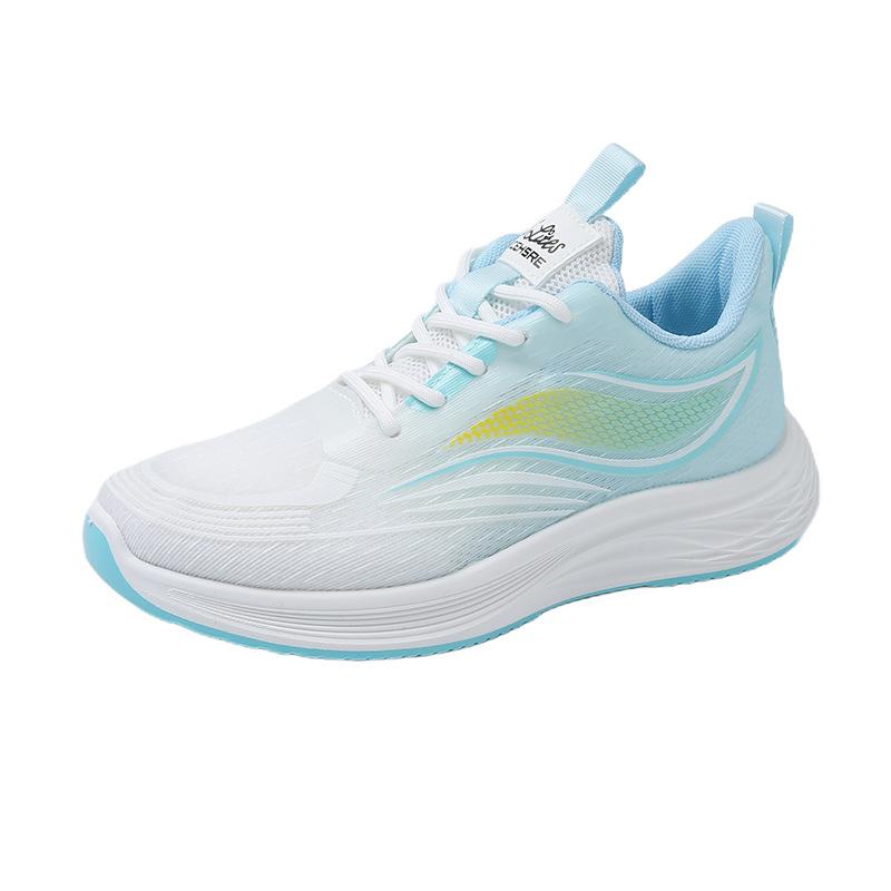 New Fly-woven Shoes Women's Spring Student Sports Running Shoes Casual Shoes with Heightened Thick Soles