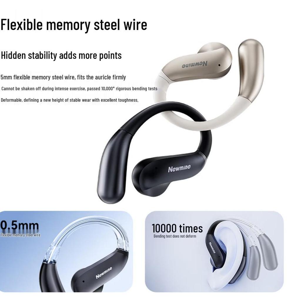 Newman OWS-21 Ear-hanging Bluetooth Earphones: Lightweight Design, Bluetooth 6.0, Ultra-long Standby.