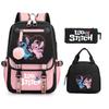 Stitch Cartoon Print School Backpack Lunch Bag Pencil Case Set for Kids Students Lilo & Stitch Shoulder Bag