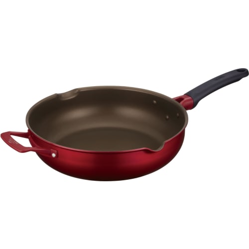 Thermos Durable Series Multi-Pan Stir-Fry Pot 30cm Red IH Compatible KFJ-030W R