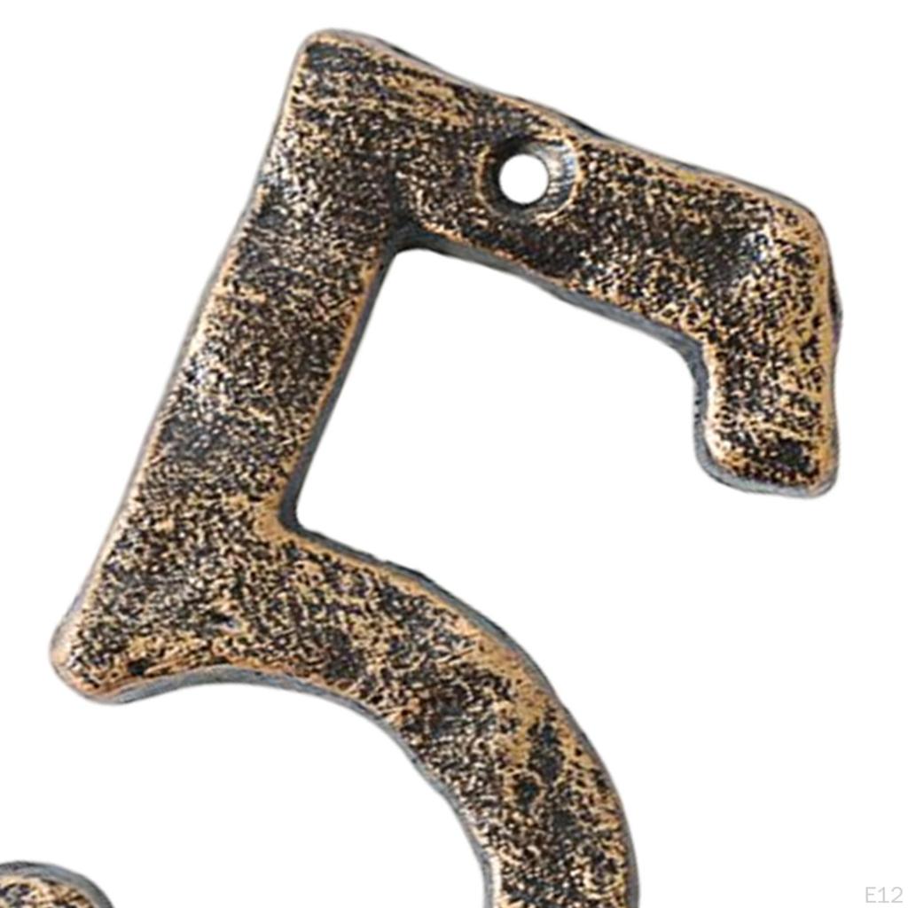 Home Number, Cast Iron Rustic DIY Crafts Mailbox Numbers Door Address Number for Various Digital