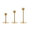Candle Holder | Vintage Modern Gold Candlestick for Table, Mantel & Wedding Decor