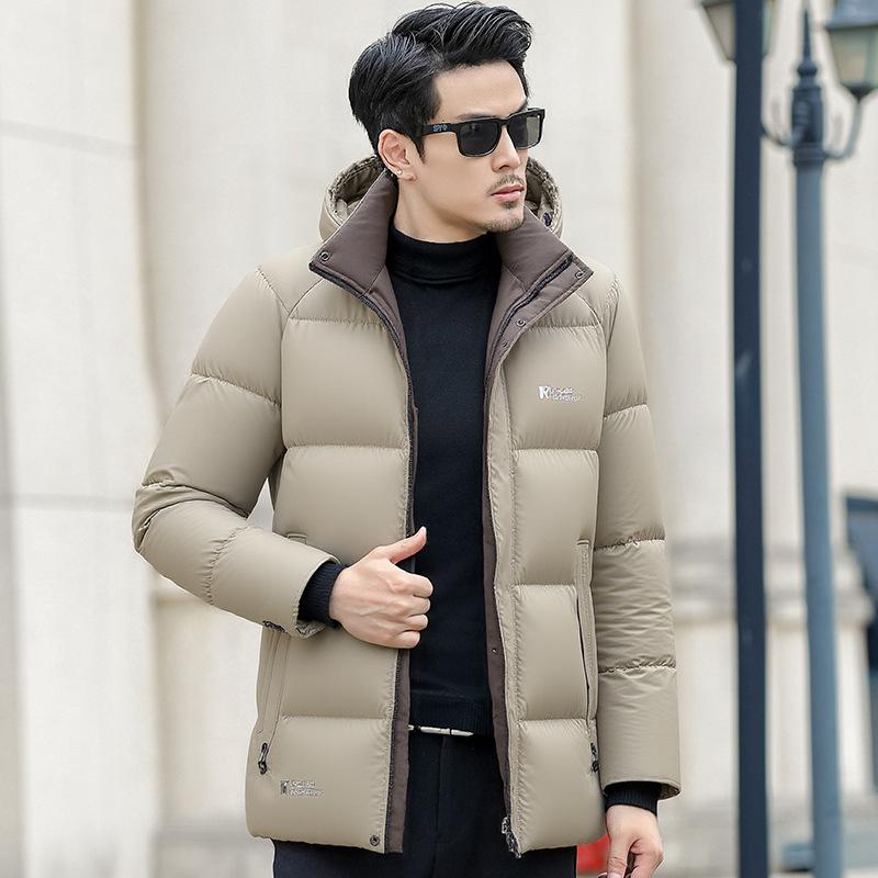 

Зимняя мужская куртка из графена черного золота, мужская новая утолщенная теплая деловая хлопковая зимняя одежда высокой пушистости 4XL