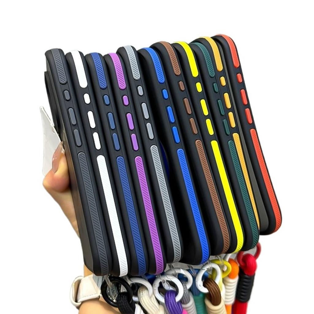 Luxus mit Lanyard Magsafe Mattes Durchscheinendes Case für iPhone 16 12 13 14 11 15 Pro Max Plus Magnetische Kabellose Ladehülle