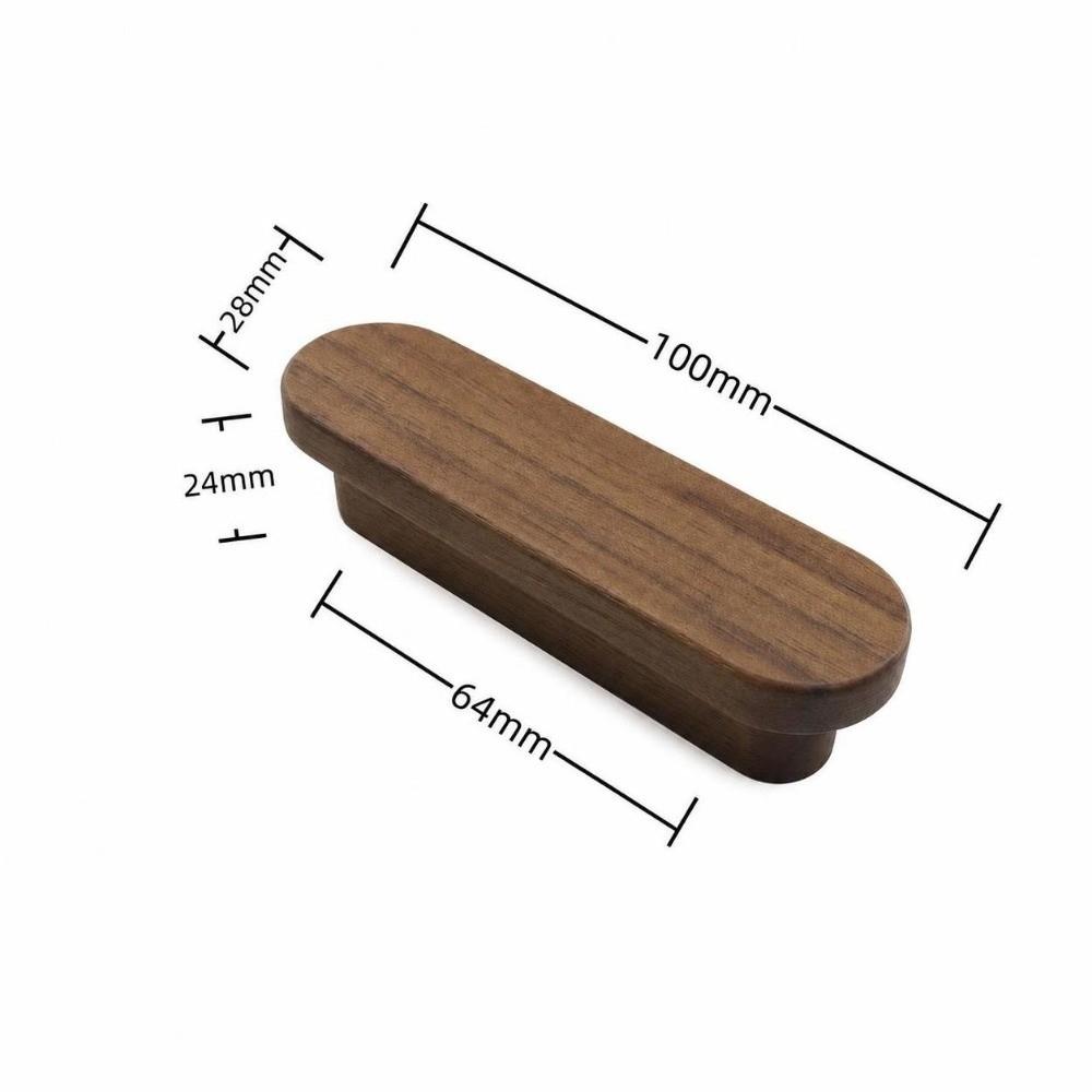 T-Shape Cabinet Handles Walnut Wood Wardrobe Handles New Kitchen Decoration Cupboard Wardrobe