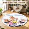 Round Rug Custom NameStray Kids Pattern Non Slip Carpet Home Floor Decor