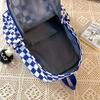 Schoolbags For Females Middle High School Students Ins Style Girls' Backpacks  Girls' Checkerboard Backpacks Five Colors Optional
