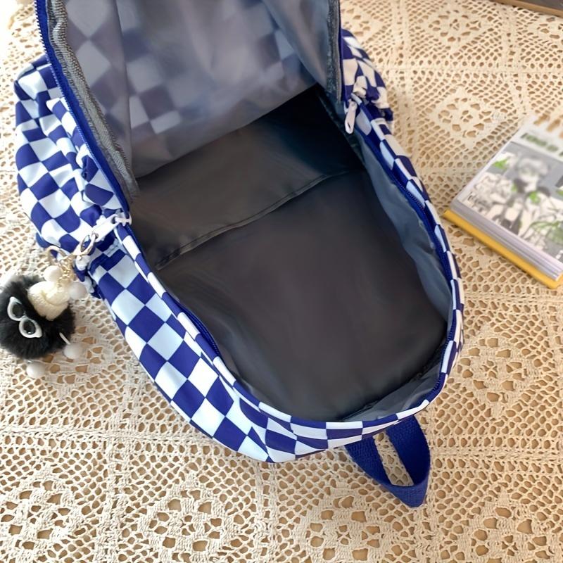 Schoolbags For Females Middle High School Students Ins Style Girls' Backpacks Girls' Checkerboard Backpacks Five Colors Optional