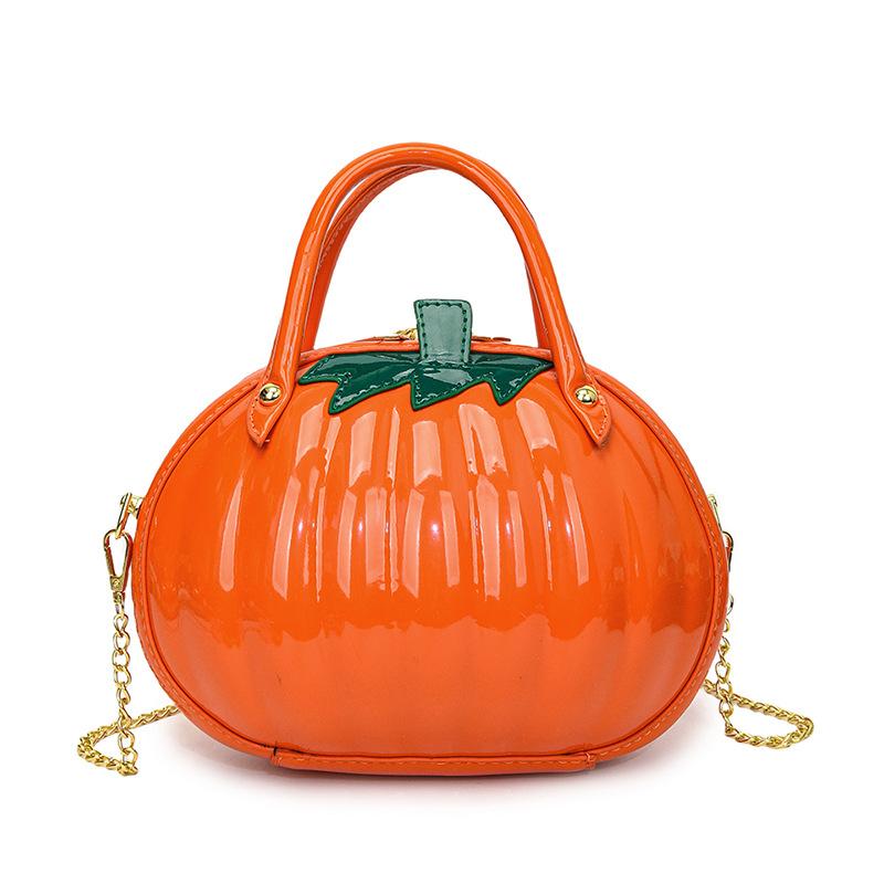 Women Pumpkin Shape Handbag Versatile Creative Shoulder Bag Fashion Cute Multifunctional Waterproof Halloween Handbag