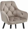 JORK chair - dark beige velvet / black legs x 1