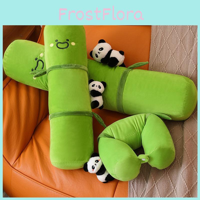 Bamboo Long Panda Pillow  Soft Plush Toy For Girls Bed  Stuffed Doll Animal