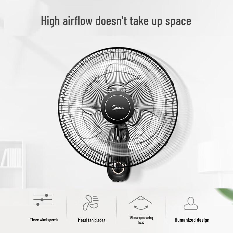 Midea 16-inch Wall-Mounted Oscillating Fan