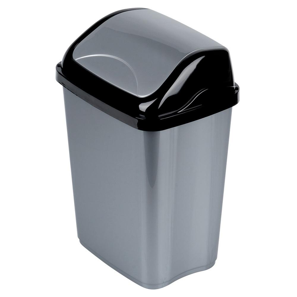 Kosz na Śmieci Odpady Plastikowy Uchylny Biurowy Łazienkowy Kuchenny 16L
