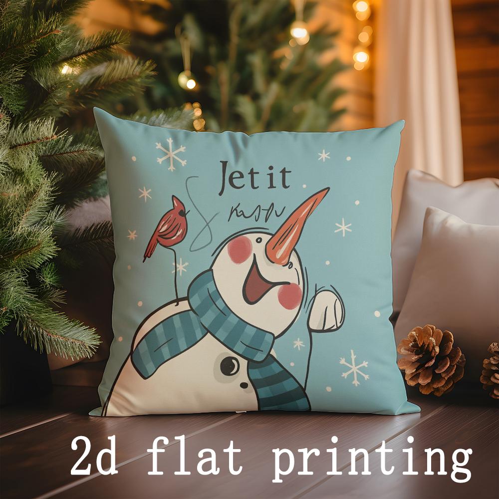 Heimdeko Kissenbezüge mit weihnachtlichem Digitaldruck Muster Kissenbezug Geeignet für Sofa Schlafzimmer Auto Kissenbezug