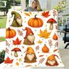 Ultra-Soft Cozy Autumn Flannel Blanket Suitable for - Warmth - Pumpkin & Gnome Fall Design Bedspread, Style Bed Covering for Couch or Bed - Perfect Ho