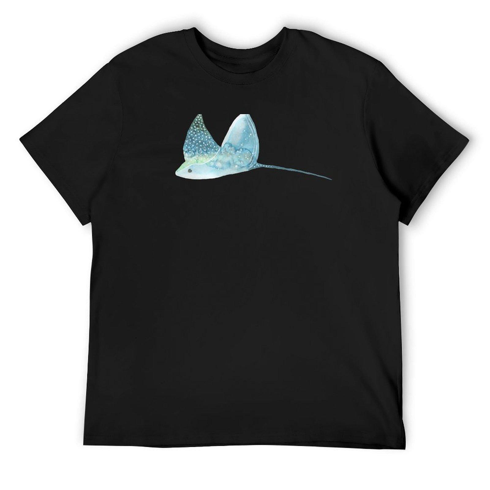 

Manta Ray Watercolor T-Shirt anime clothes new edition street wear oversized t shirt men 4XL