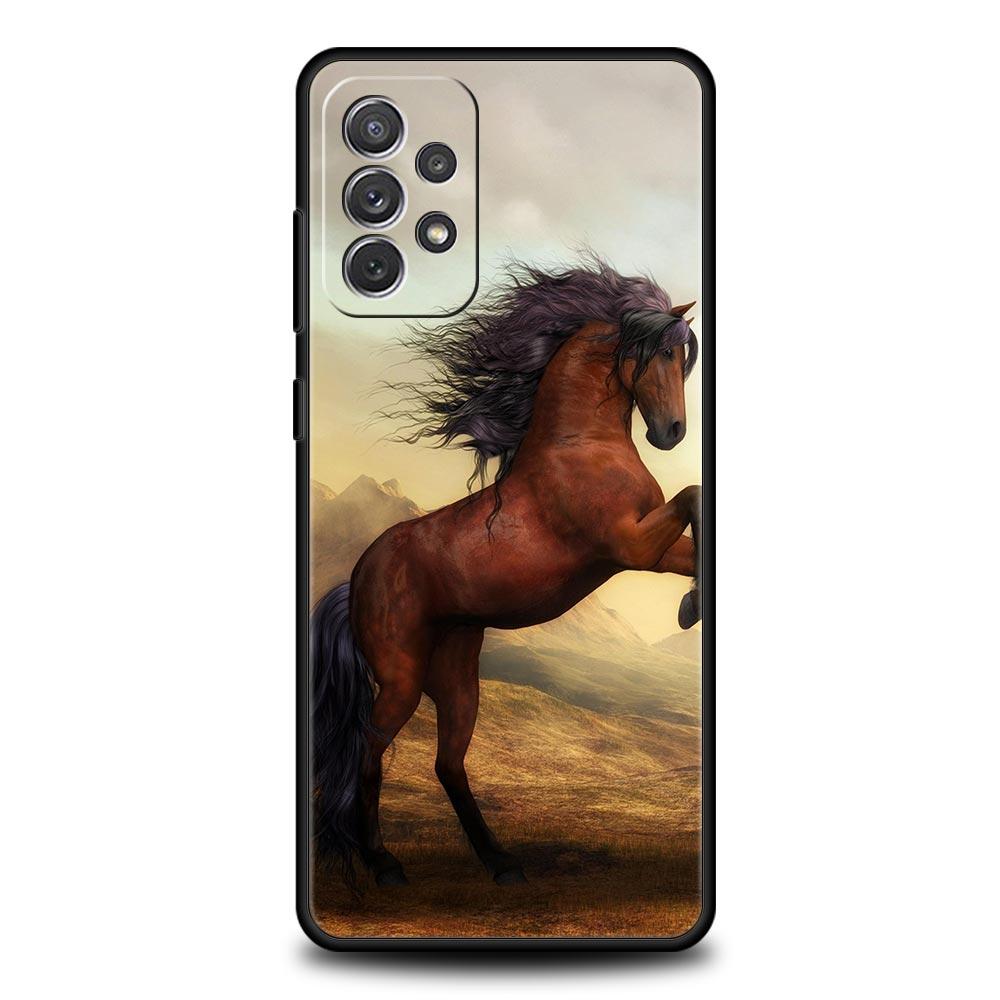Phone Case For Samsung Galaxy A15 A13 A51 A71 A41 A31 A21S A03S A05 A35 A32 A55 A23 A25 A33 A53 A73 5G Horse Animal TPU Cover