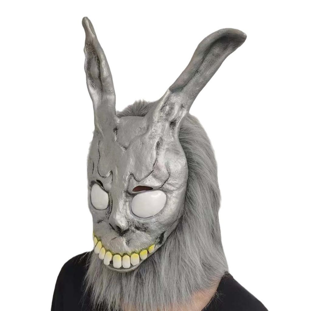 Maska Zaječího ducha Iluze Smrti Zlý Stříbrný Králík Zvířecí Pokrývka Hlavy Kostým pro Cosplay Barovou Párty Výkonné Rekvizity