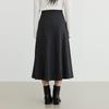 Elva' Island Women's Autumn/Winter Thick Wool-Blend High-Waist Skirt