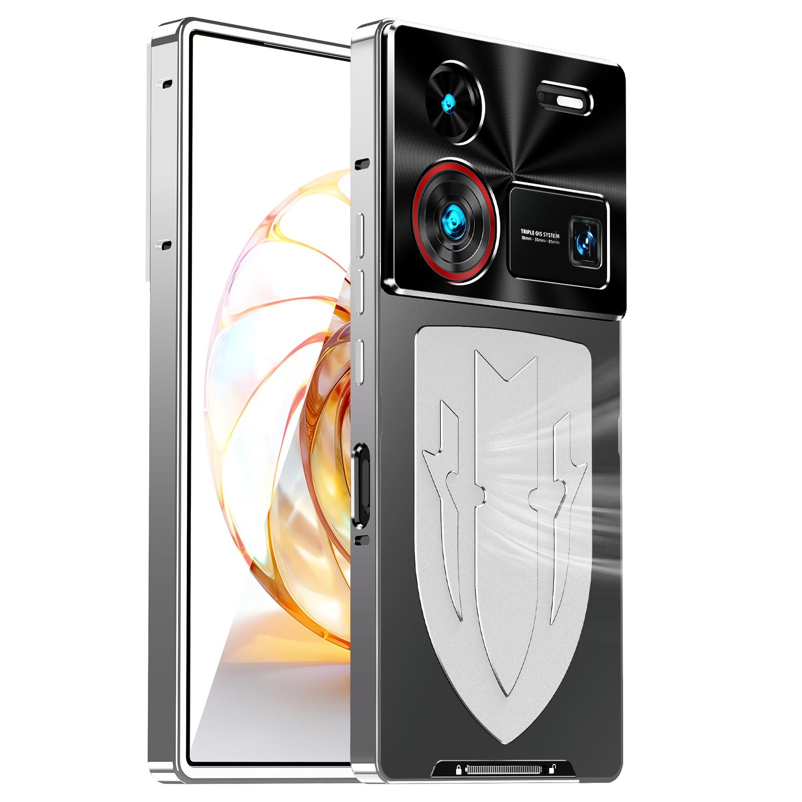 

For Nubia z60 Ultra Case Heat dissipation Shockproof Metal Frame Armor Cases For Nubia Z60 Ultra Case Magsafe Cover Nubia z60 Ultra срібний