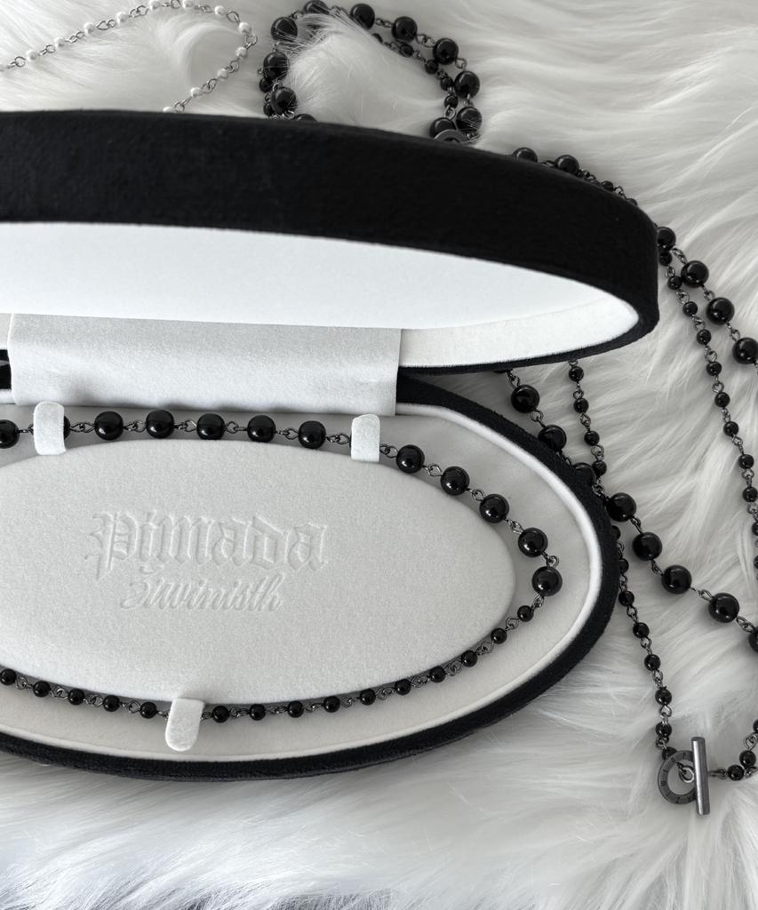 Pimadaziwin Black Chain Pearl Necklace_[Mix Limited]