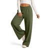 Lässige gefütterte Damen-Sweatpants mit weitem Bein, Kordelzug und Taschen für den Alltag