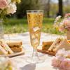 20/40Pcs Disposable Champagne Glasses 150ml Clear Plastic Flutes Stemmed Wine Glasses for Weddings Parties Lightweight Shatterproof Party Cups