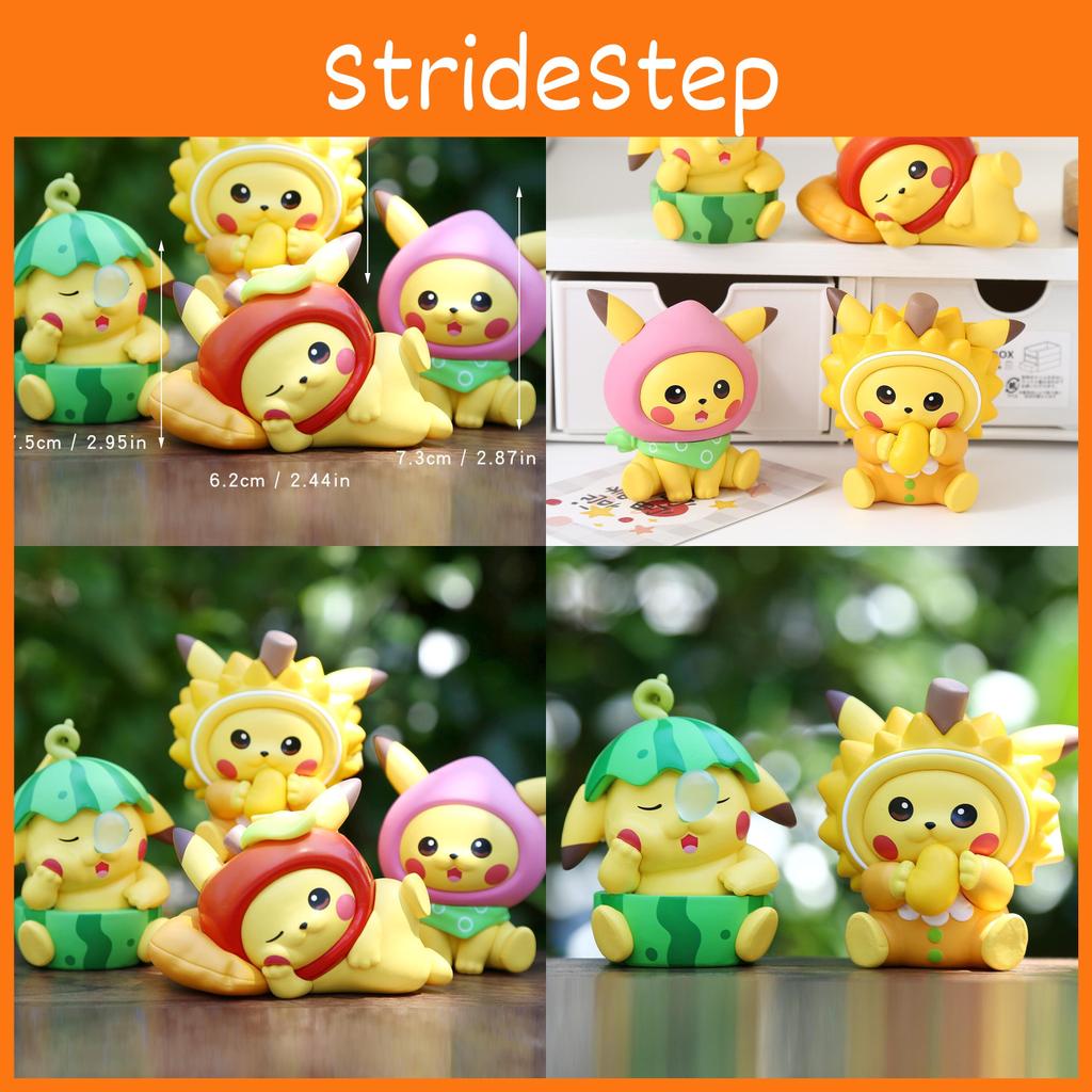 Pvc Cute Pikachu Fruit Figurine Collectible Toys Ornament For Children Teens And