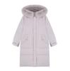 Fox fur collar medium and long down jacket women's winter fashion thickened stand-up collar design sense pocket zipper to keep warm