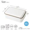Takenaka Retromoda Square Lunch Bento 1 Made in 600ml Box, Tier, Japan, Gray, Approx. Capacity, T-26606
