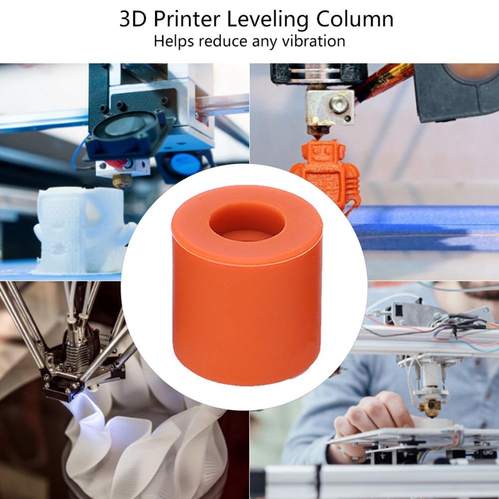 12PCS 16mm Heat Bed Leveling Parts 18mm Solid Mounts Leveling Column Shock Absorber Silicone Leveling Spring Replacement