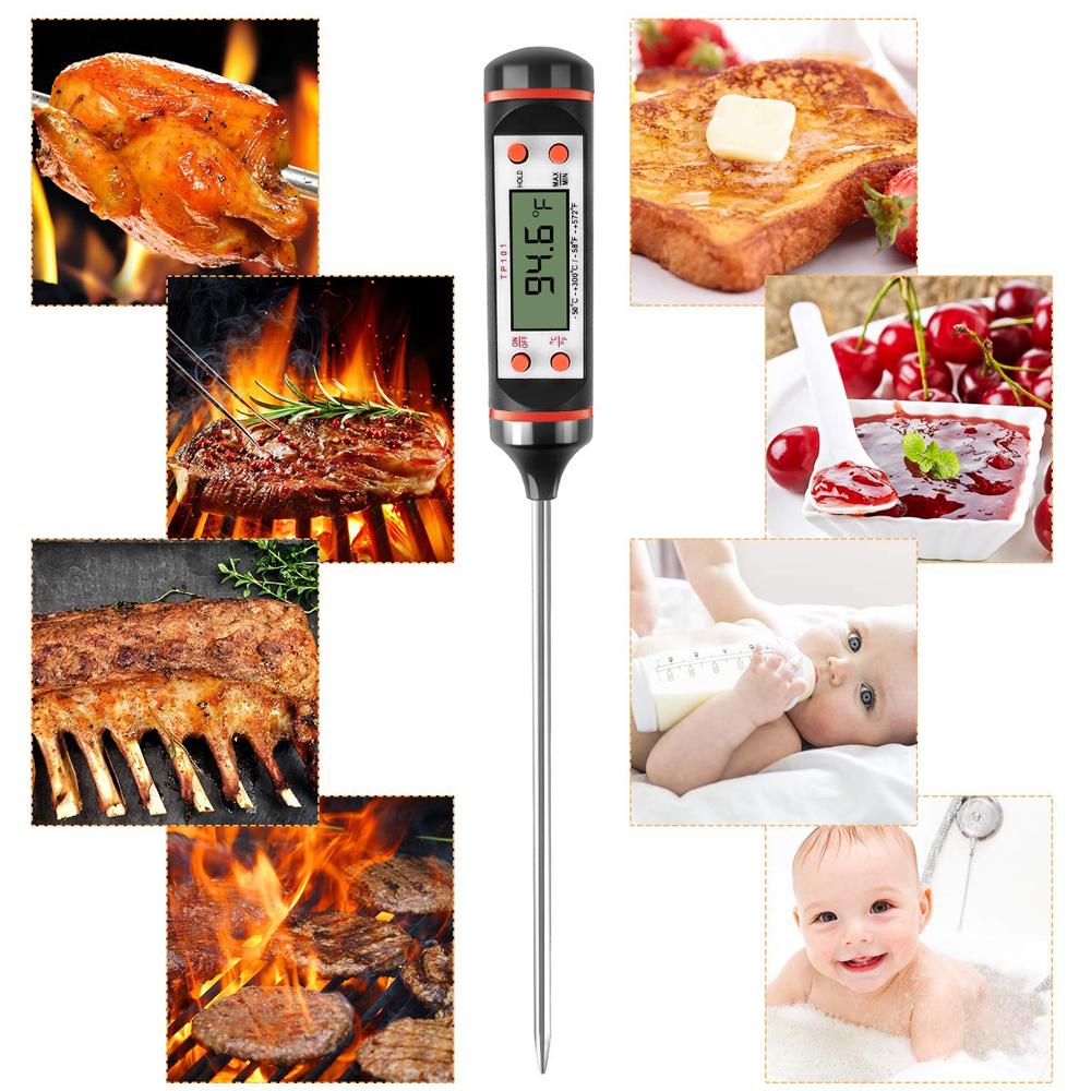Nový potravinový teploměr Měření teploty při pečení Elektronická sonda Kuchyňské vaření Měření teploty Pero