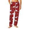 Men's Drawstring Pocket Flannel  Pants Homewear Sleep Pants