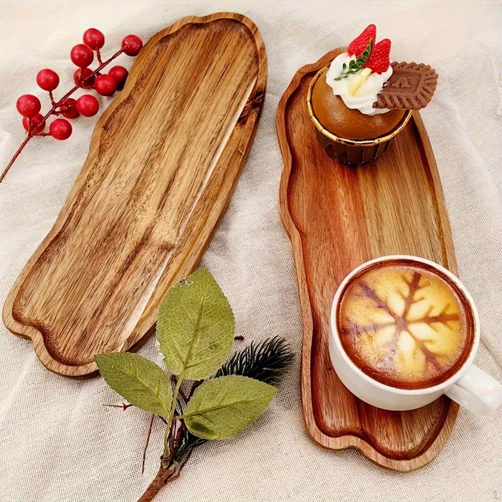 Serving Tray Wooden Plate Tableware Modern Dried Fruit Breakfast Snack for Dessert