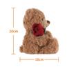 Apricot Lamb Rose Brown Flower Bear Plush Toy for Soft and Cute Fluffy Rose Brown Flower Bear for Girls and 20cm Children, Boys,
