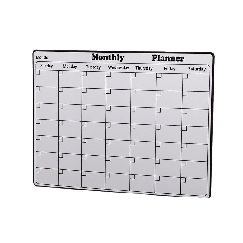 Wall Note Whiteboard Magnetic Refrigerator Sticker Calendar Magnetic Whiteboard Wall Sticker Learning Month Plan Wall Sign