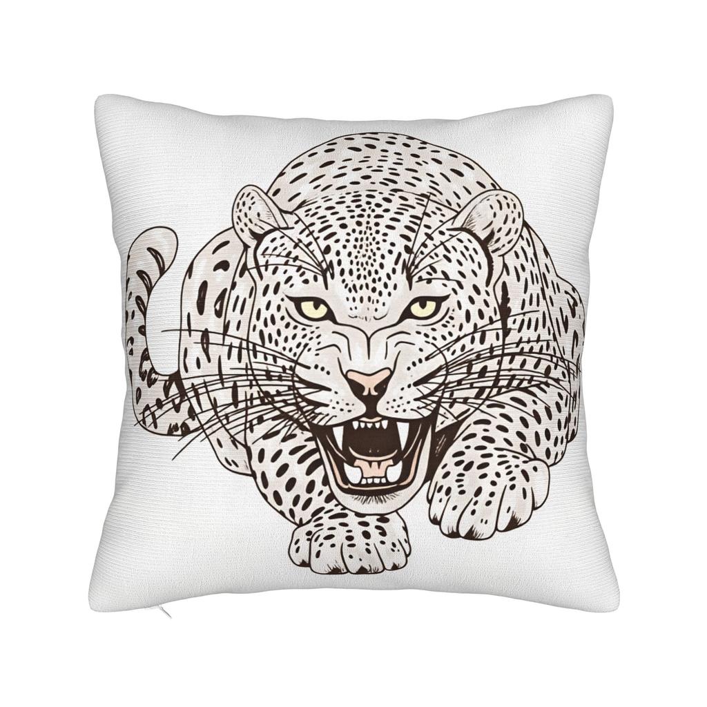 Pillow Cover Pink Black Leopard Duo Lying Sitting  Morden Pillow Case For Chair Sofa Home Decor Pillowcases