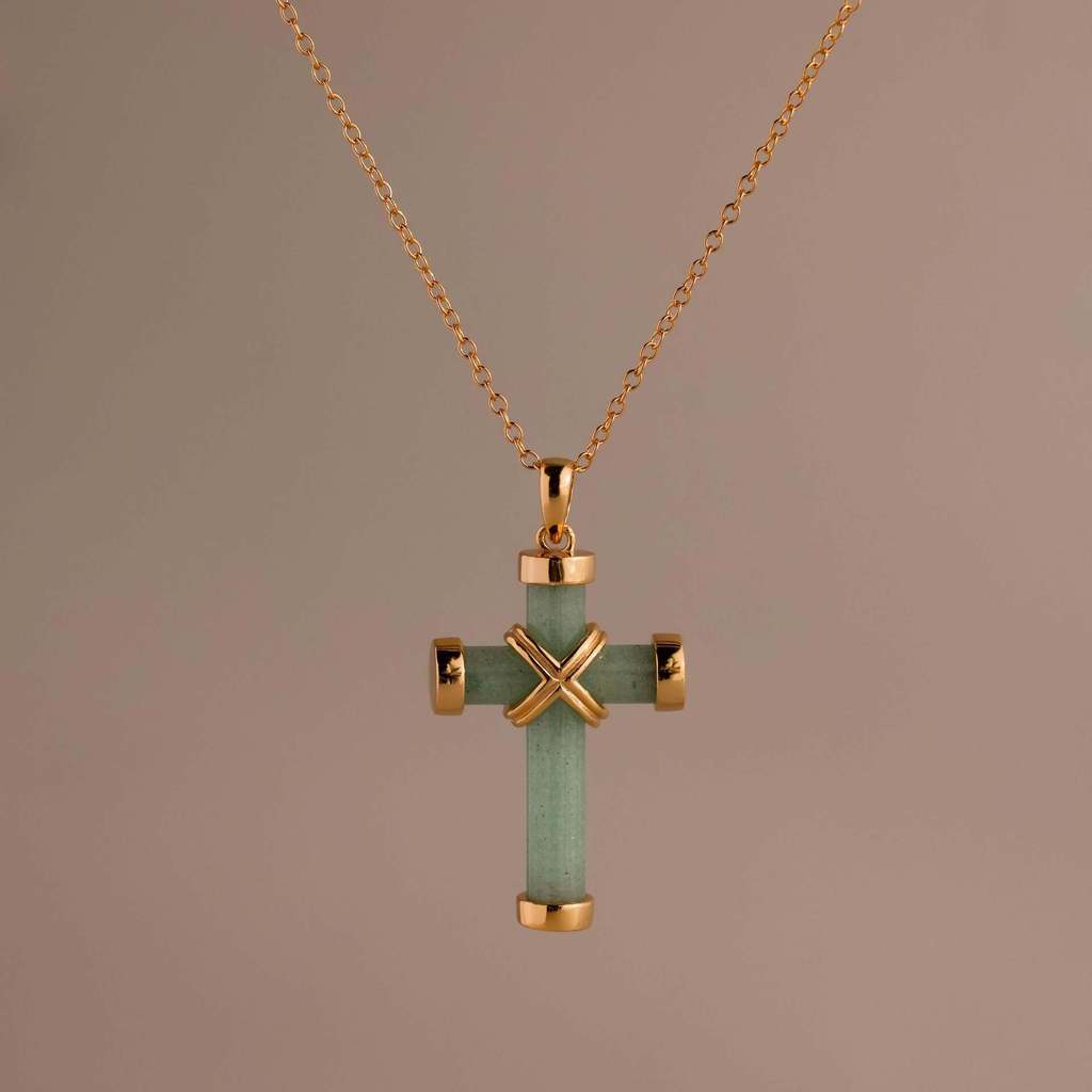 Heart Shaped Cross Pendant Necklace With Pearl Chain For Fashionable Women And Men