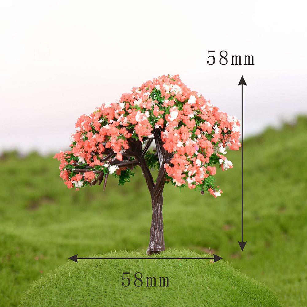 Plastic Mini Simulation Trees Kawaii Willow Sakura Mini Home Decoration Garden Microlandscape Miniatures Figurines